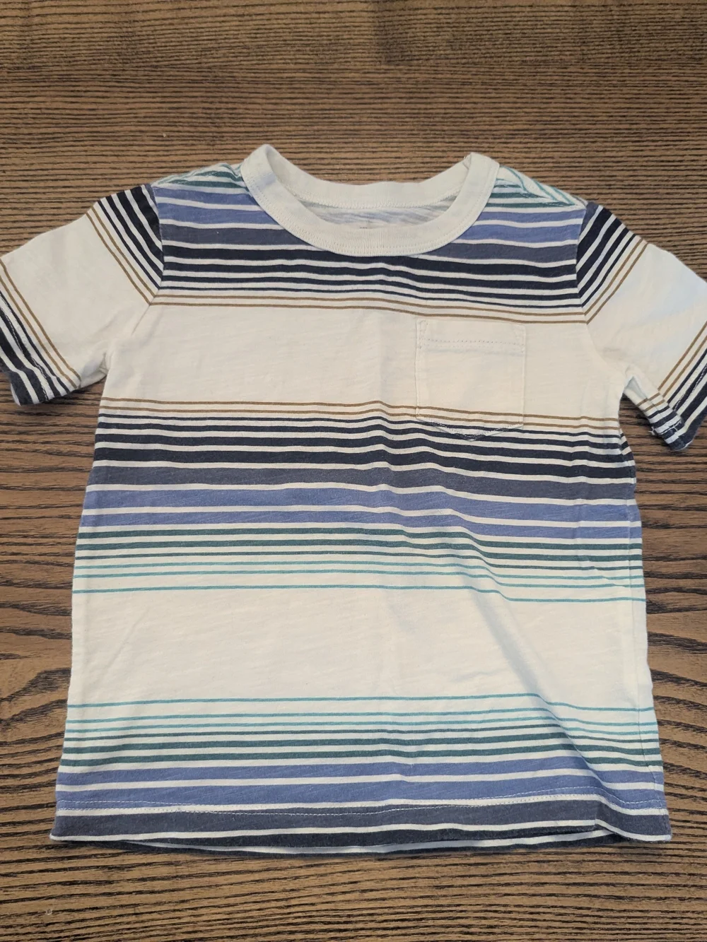 EUC Oshkosh Baby Boy 18 month striped short sleeve shirt 100% cotton